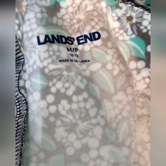 Women's Lands' End Floral Pants, Size M/P - Picture 2 of 9